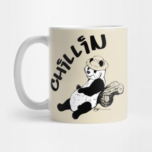 Chillin Panda B&W Mug